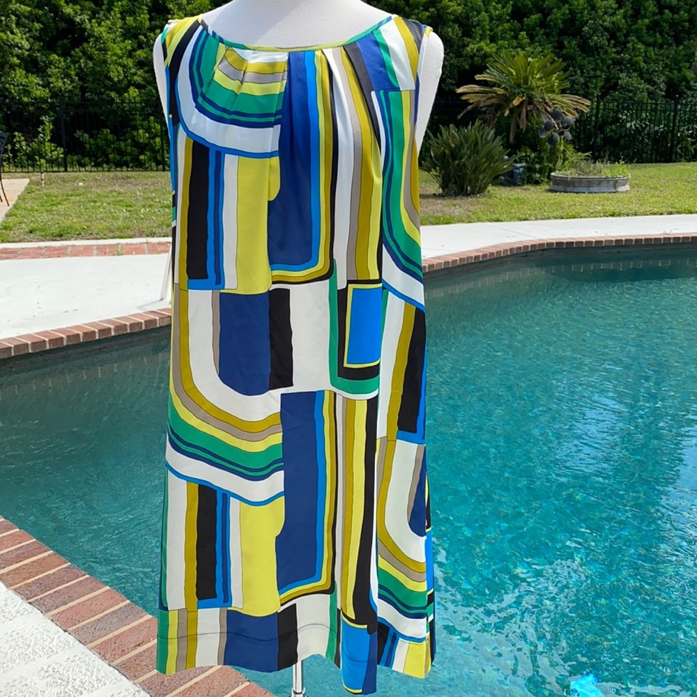 The Limited multi color geometric print dress